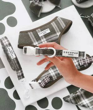 Cocopup London Olive Check Collar