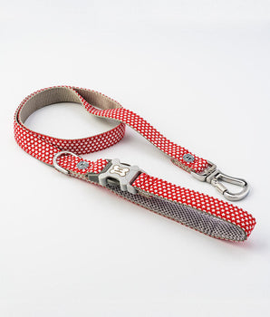 Fabric Dog Lead - Red Star