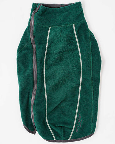 Cosy Warm Fleece Dog Jacket - Forest Green Back