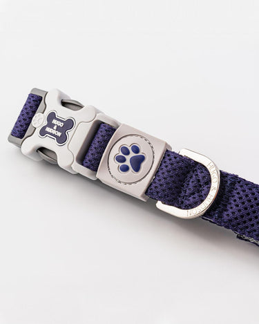 Mesh Dog Collar - Navy Buckle
