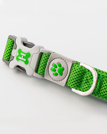 Mesh Dog Collar - Green Buckle