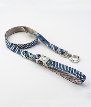 Fabric Dog Lead - Navy Star