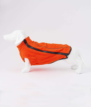 Cosy Warm Fleece Dog Jacket - Orange