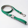 Fabric Dog Lead - Striped Navy and Green