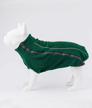 Cosy Warm Fleece Dog Jacket - Forest Green