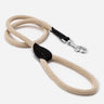 Rope and Suede Leather Dog Lead - Black