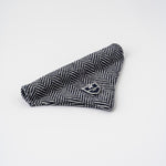 Tweed Dog Bandana - Navy Herringbone