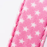 Fabric Dog Collar - Pink Star