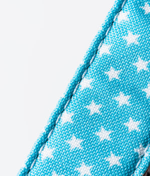 Fabric Dog Collar - Turquoise Star
