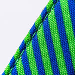 Fabric Dog Collar - Striped Navy and Green