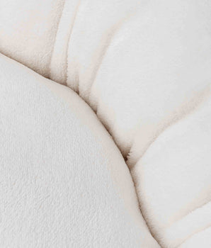 Round Donut Dog Bed - Creamy White