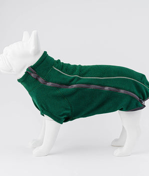 Cosy Warm Fleece Dog Jacket - Forest Green