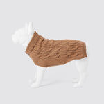 Knitted Dog Jumper - Camel