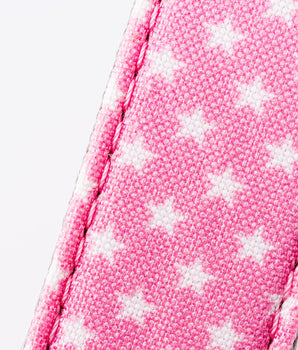 Fabric Dog Lead - Pink Star