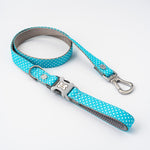 Fabric Dog Lead - Turquoise Star