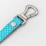 Fabric Dog Lead - Turquoise Star