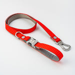 Fabric Dog Lead - Red and Coral Polka Dot