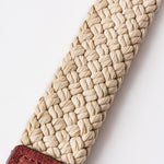 Flat Rope and Leather Dog Lead - Brown
