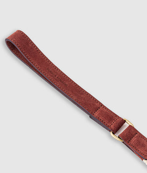 Flat Rope and Leather Dog Lead - Brown