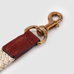 Flat Rope and Leather Dog Lead - Brown