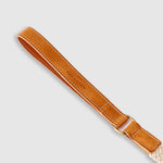 Flat Rope and Leather Dog Lead - Tan