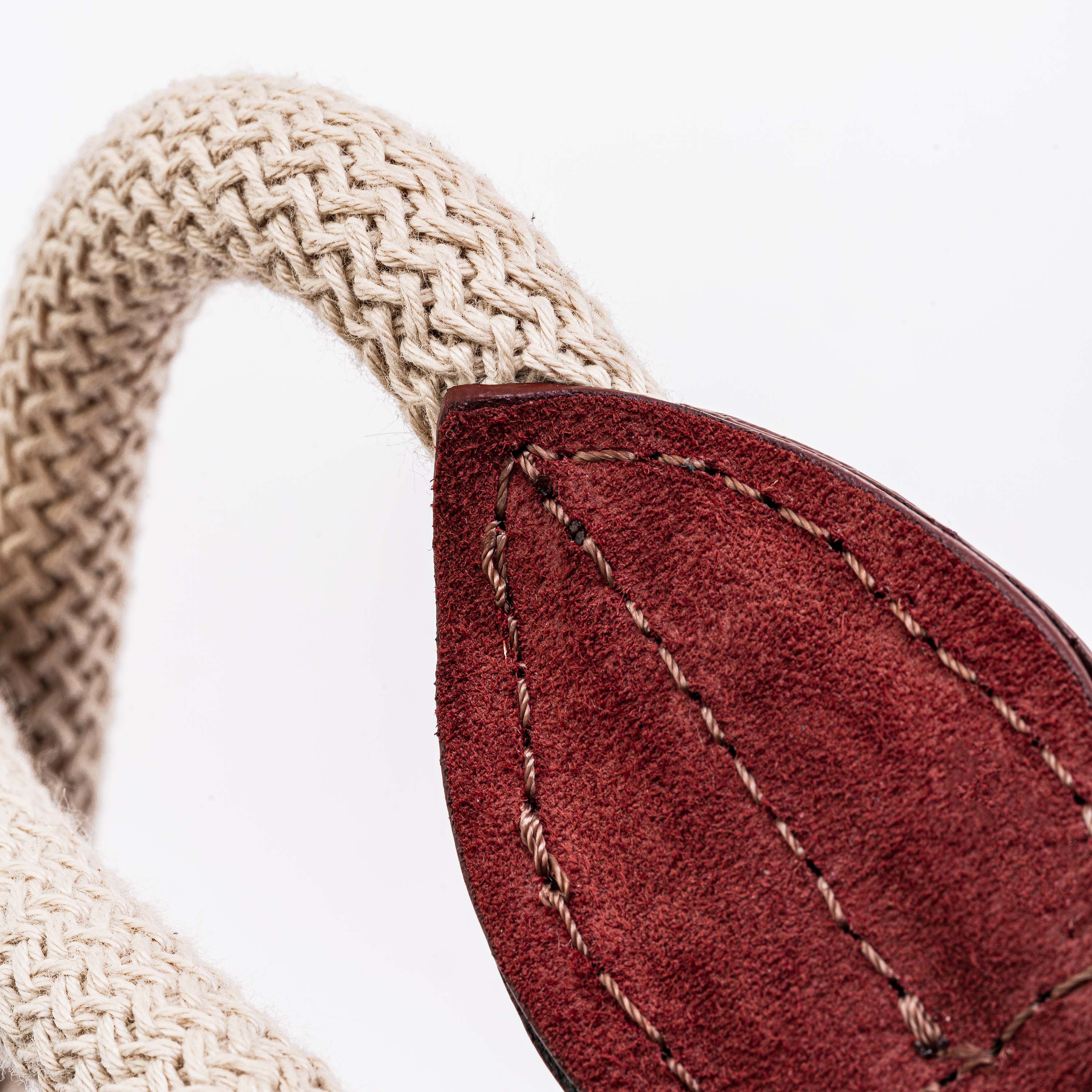 Rope and Suede Leather Dog Lead Brown Hugo & Hudson London