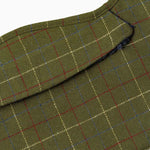 Tweed Fleece Dog Jacket - Dark Green Checked