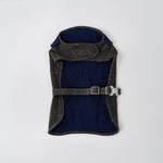 Tweed Fleece Dog Jacket - Grey Checked Herringbone