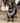 Tweed Metal Buckle Dog Collar - Navy Herringbone