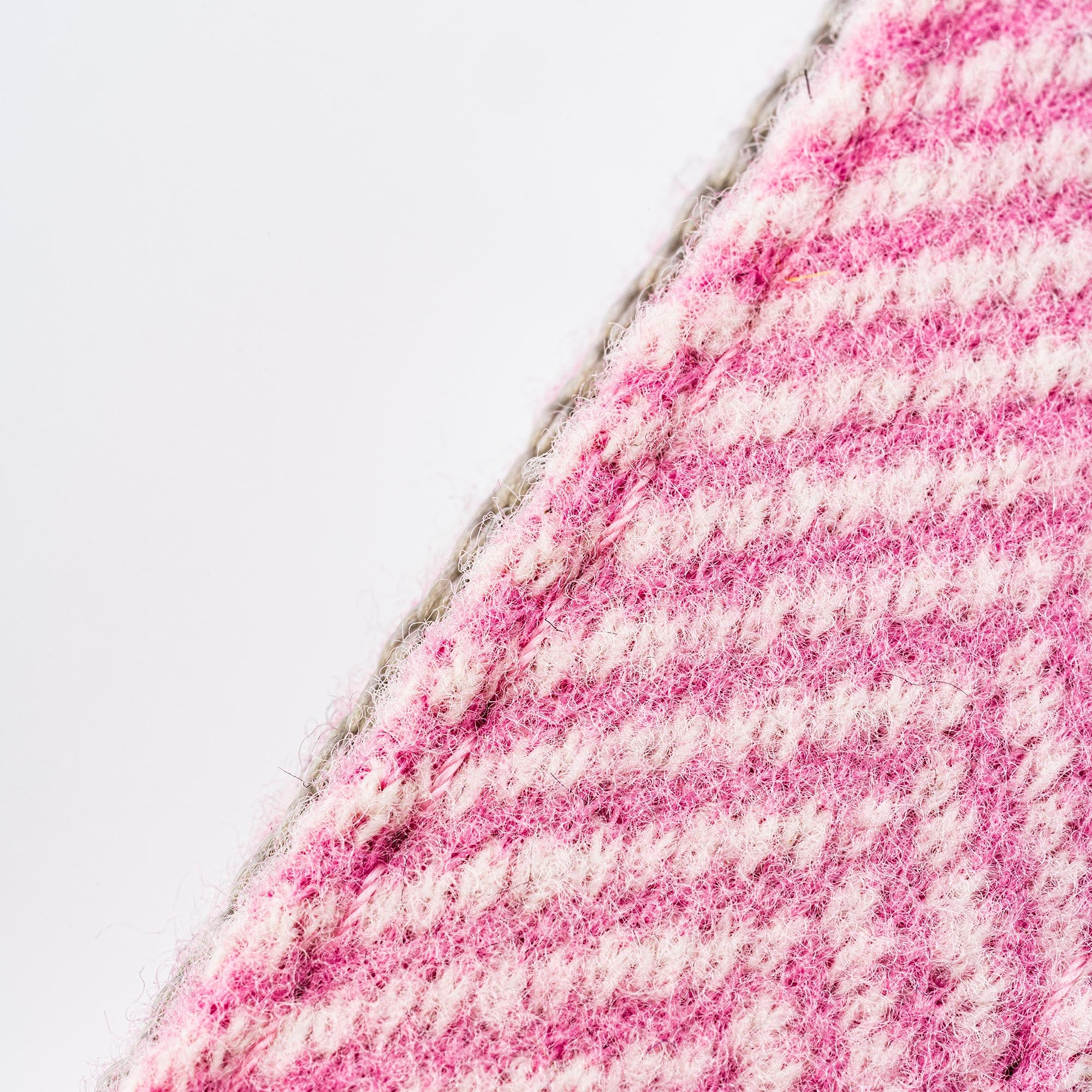 Tweed Dog Collar Pink Herringbone Hugo & Hudson London