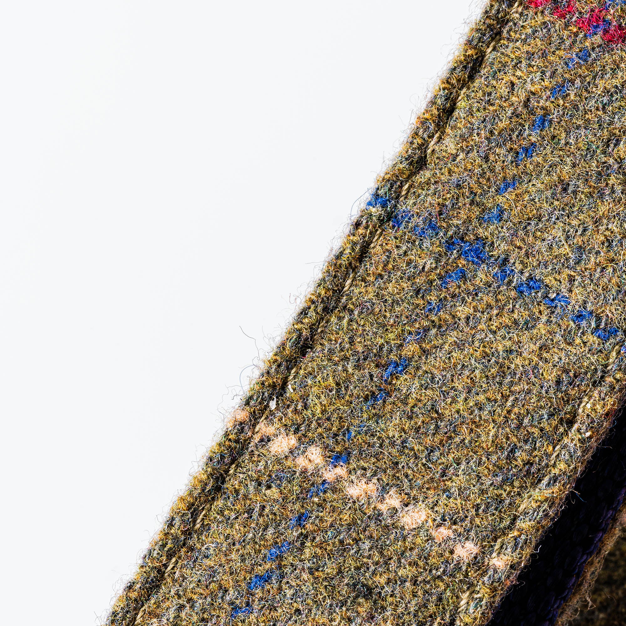 Tweed Dog Collar Dark Green Checked Hugo & Hudson London