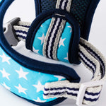 Fabric Dog Harness - Turquoise Star