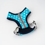 Fabric Dog Harness - Turquoise Star